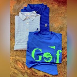 Lot of 3 Men’s Medium Golf Shirts